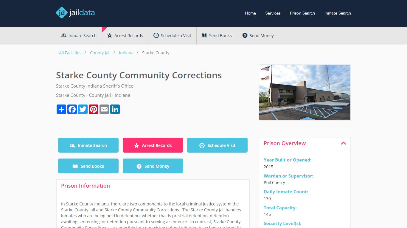 Starke County Jail: Inmate Roster, Visitation, Send Money or Mail, Bail ...